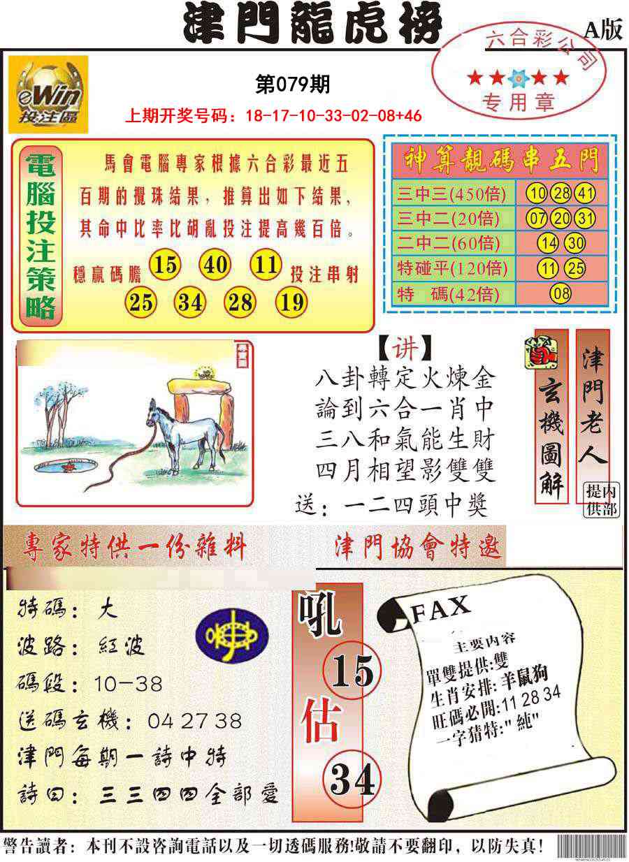 079期津门龙虎榜A[图]